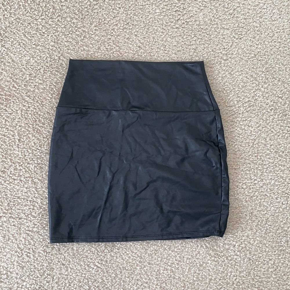 Faux Leather Mini Skirt